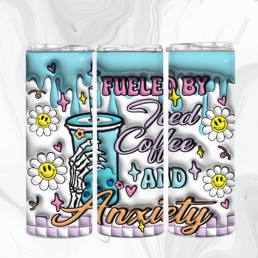 Iced Coffee & Anxiety - 20 oz Tumbler